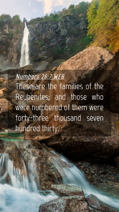 Picture 04 - Numbers 26:7 WEB Mobile Phone Wallpaper - These are the families of the Reubenites; and - Mobile Bible Verse Wallpaper