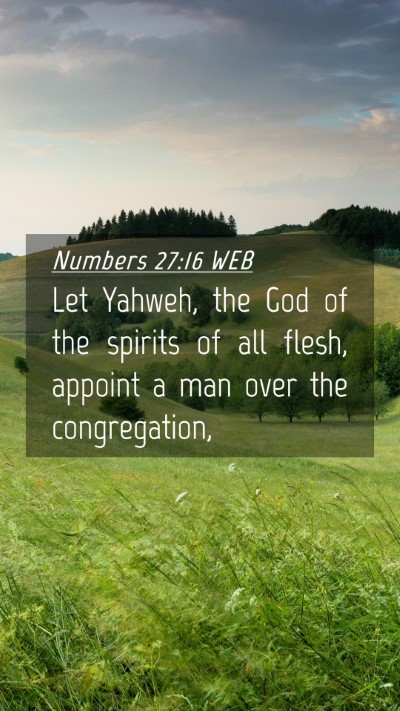 Picture 04 - Numbers 27:16 WEB Mobile Phone Wallpaper - Let Yahweh, the God of the spirits of all flesh, - Mobile Bible Verse Wallpaper