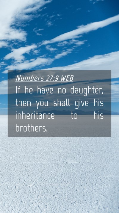 Picture 04 - Numbers 27:9 WEB Mobile Phone Wallpaper - If he have no daughter, then you shall give his - Mobile Bible Verse Wallpaper