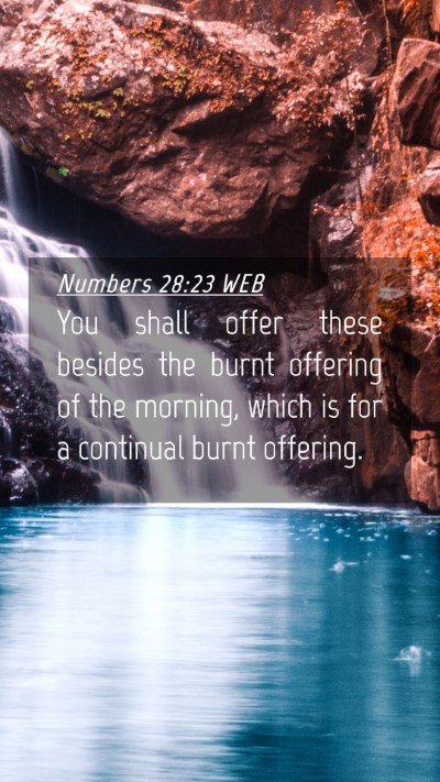 Picture 04 - Numbers 28:23 WEB Mobile Phone Wallpaper - You shall offer these besides the burnt offering - Mobile Bible Verse Wallpaper
