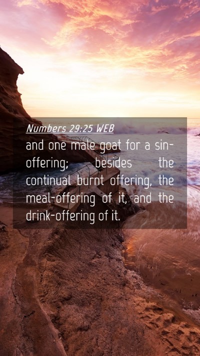 Picture 04 - Numbers 29:25 WEB Mobile Phone Wallpaper - and one male goat for a sin-offering; besides the - Mobile Bible Verse Wallpaper