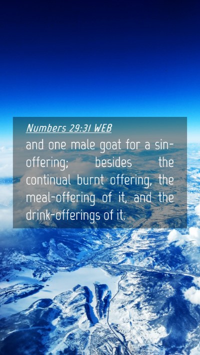Picture 04 - Numbers 29:31 WEB Mobile Phone Wallpaper - and one male goat for a sin-offering; besides the - Mobile Bible Verse Wallpaper