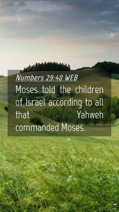Picture 04 - Numbers 29:40 WEB Mobile Phone Wallpaper - Moses told the children of Israel according to - Mobile Bible Verse Wallpaper