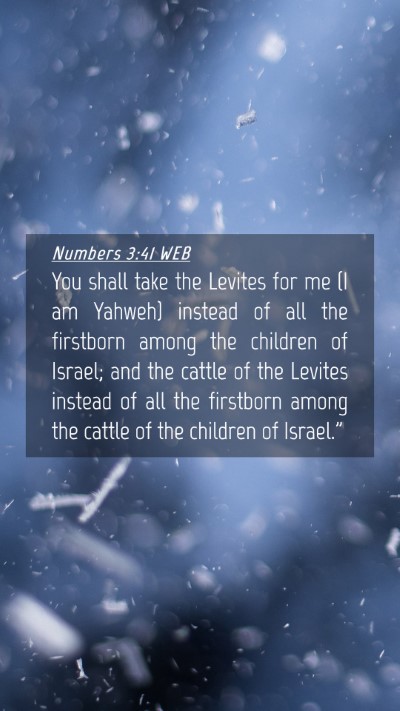Picture 04 - Numbers 3:41 WEB Mobile Phone Wallpaper - You shall take the Levites for me (I am Yahweh) - Mobile Bible Verse Wallpaper