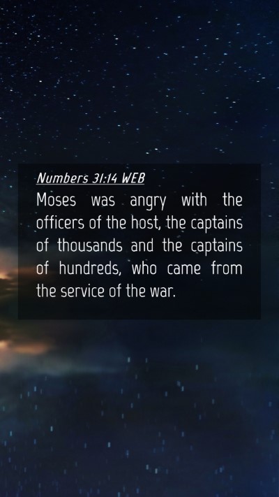 Picture 04 - Numbers 31:14 WEB Mobile Phone Wallpaper - Moses was angry with the officers of the host, - Mobile Bible Verse Wallpaper