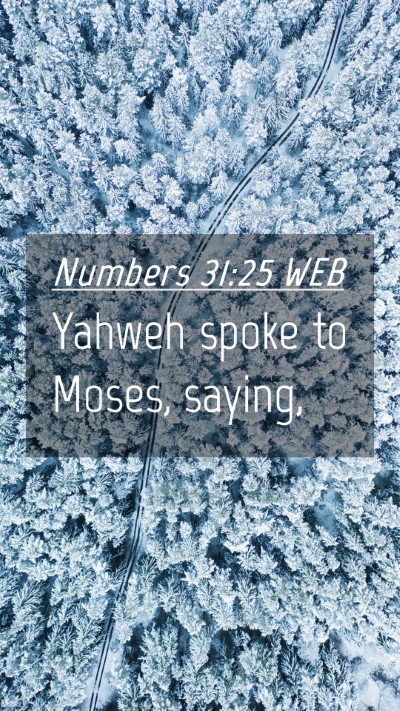 Picture 04 - Numbers 31:25 WEB Mobile Phone Wallpaper - Yahweh spoke to Moses, - Mobile Bible Verse Wallpaper