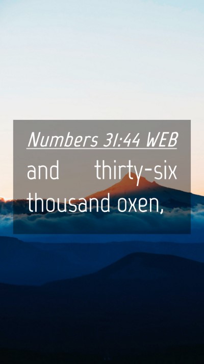 Picture 04 - Numbers 31:44 WEB Mobile Phone Wallpaper - and thirty-six thousand - Mobile Bible Verse Wallpaper