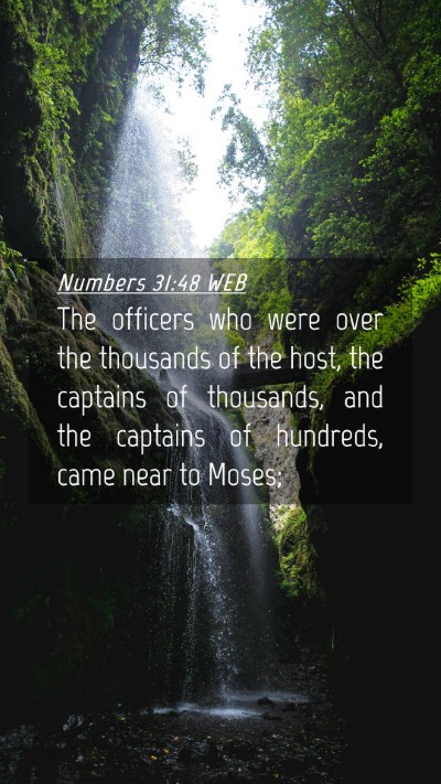 Picture 04 - Numbers 31:48 WEB Mobile Phone Wallpaper - The officers who were over the thousands of the - Mobile Bible Verse Wallpaper