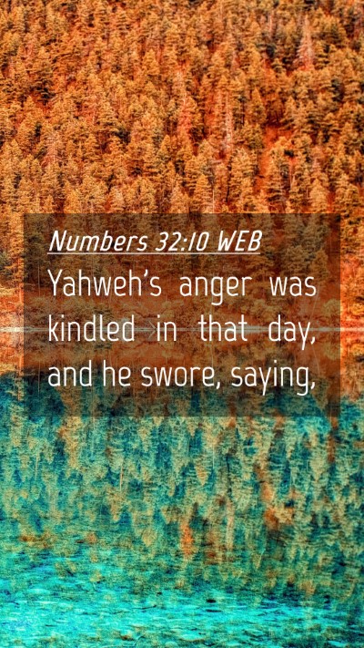 Picture 04 - Numbers 32:10 WEB Mobile Phone Wallpaper - Yahweh's anger was kindled in that day, and he - Mobile Bible Verse Wallpaper