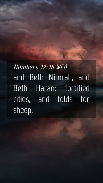 Picture 04 - Numbers 32:36 WEB Mobile Phone Wallpaper - and Beth Nimrah, and Beth Haran: fortified - Mobile Bible Verse Wallpaper