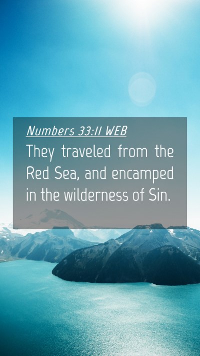 Picture 04 - Numbers 33:11 WEB Mobile Phone Wallpaper - They traveled from the Red Sea, and encamped in - Mobile Bible Verse Wallpaper