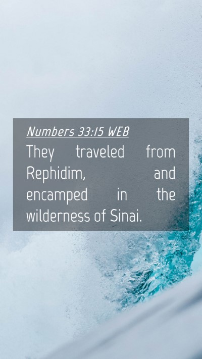 Picture 04 - Numbers 33:15 WEB Mobile Phone Wallpaper - They traveled from Rephidim, and encamped in the - Mobile Bible Verse Wallpaper
