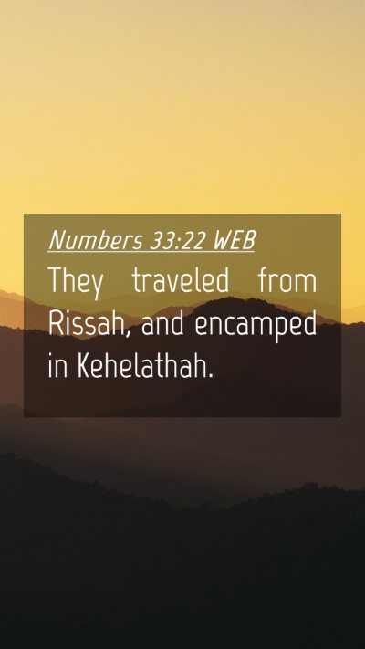 Picture 04 - Numbers 33:22 WEB Mobile Phone Wallpaper - They traveled from Rissah, and encamped in - Mobile Bible Verse Wallpaper