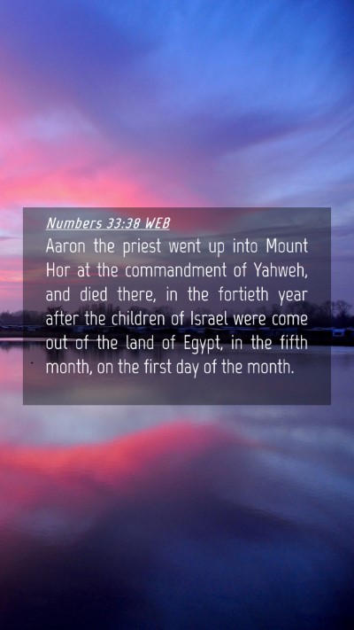 Picture 04 - Numbers 33:38 WEB Mobile Phone Wallpaper - Aaron the priest went up into Mount Hor at the - Mobile Bible Verse Wallpaper