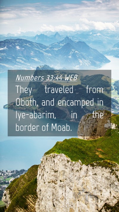Picture 04 - Numbers 33:44 WEB Mobile Phone Wallpaper - They traveled from Oboth, and encamped in - Mobile Bible Verse Wallpaper
