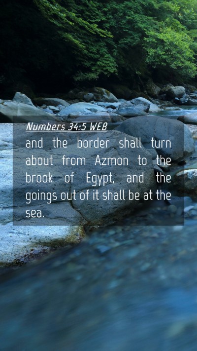 Picture 04 - Numbers 34:5 WEB Mobile Phone Wallpaper - and the border shall turn about from Azmon to the - Mobile Bible Verse Wallpaper