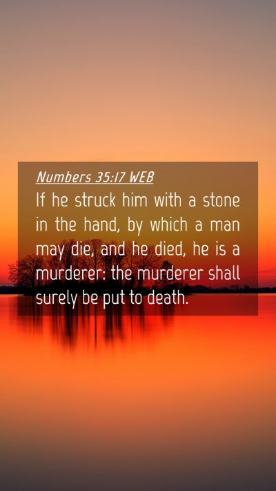 Picture 04 - Numbers 35:17 WEB Mobile Phone Wallpaper - If he struck him with a stone in the hand, by - Mobile Bible Verse Wallpaper