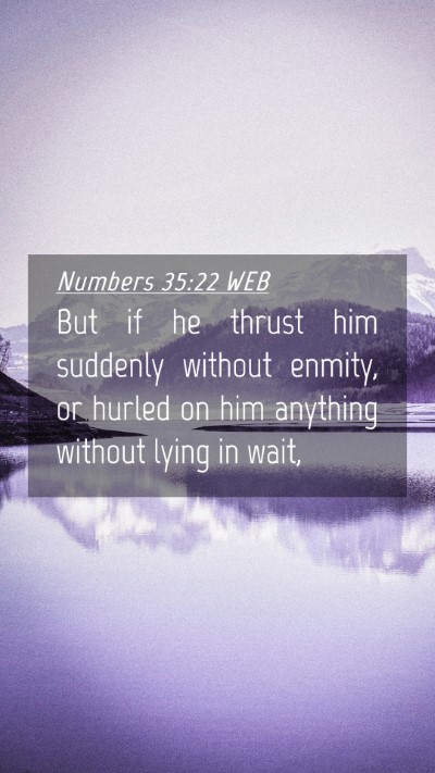 Picture 04 - Numbers 35:22 WEB Mobile Phone Wallpaper - But if he thrust him suddenly without enmity, or - Mobile Bible Verse Wallpaper
