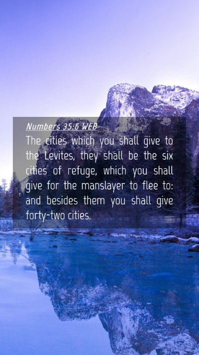 Picture 04 - Numbers 35:6 WEB Mobile Phone Wallpaper - The cities which you shall give to the Levites, - Mobile Bible Verse Wallpaper