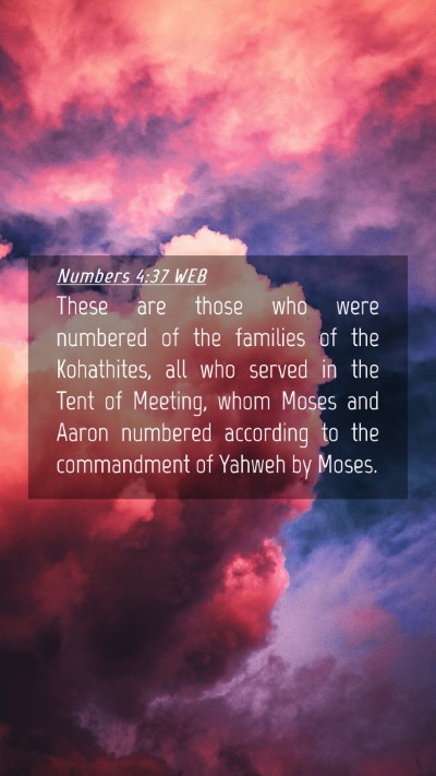 Picture 04 - Numbers 4:37 WEB Mobile Phone Wallpaper - These are those who were numbered of the families - Mobile Bible Verse Wallpaper