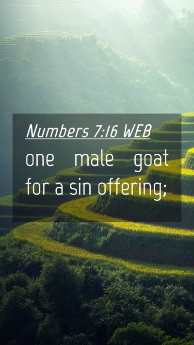 Picture 04 - Numbers 7:16 WEB Mobile Phone Wallpaper - one male goat for a sin - Mobile Bible Verse Wallpaper