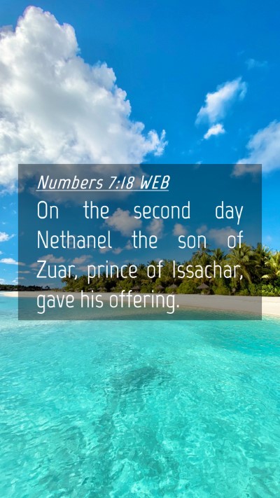 Picture 04 - Numbers 7:18 WEB Mobile Phone Wallpaper - On the second day Nethanel the son of Zuar, - Mobile Bible Verse Wallpaper