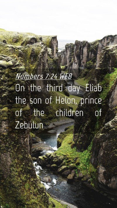 Picture 04 - Numbers 7:24 WEB Mobile Phone Wallpaper - On the third day Eliab the son of Helon, prince - Mobile Bible Verse Wallpaper