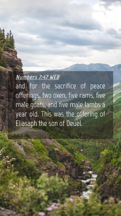Picture 04 - Numbers 7:47 WEB Mobile Phone Wallpaper - and for the sacrifice of peace offerings, two - Mobile Bible Verse Wallpaper