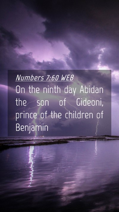 Picture 04 - Numbers 7:60 WEB Mobile Phone Wallpaper - On the ninth day Abidan the son of Gideoni, - Mobile Bible Verse Wallpaper