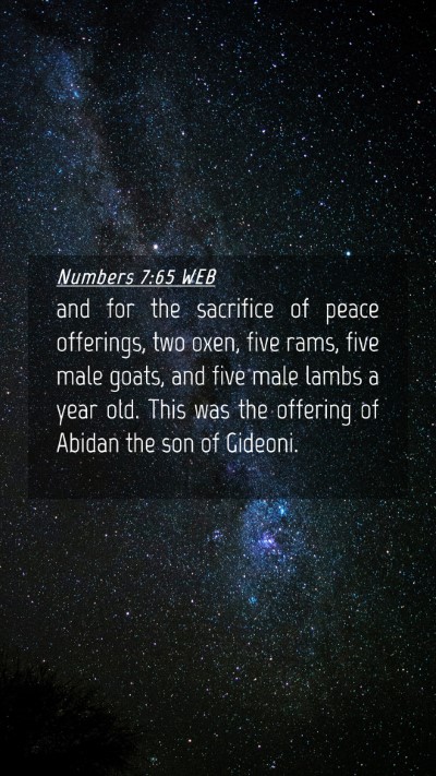 Picture 04 - Numbers 7:65 WEB Mobile Phone Wallpaper - and for the sacrifice of peace offerings, two - Mobile Bible Verse Wallpaper