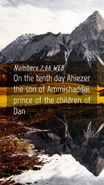 Picture 04 - Numbers 7:66 WEB Mobile Phone Wallpaper - On the tenth day Ahiezer the son of Ammishaddai, - Mobile Bible Verse Wallpaper