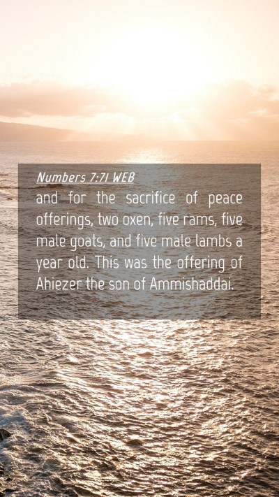 Picture 04 - Numbers 7:71 WEB Mobile Phone Wallpaper - and for the sacrifice of peace offerings, two - Mobile Bible Verse Wallpaper