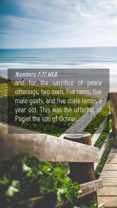 Picture 04 - Numbers 7:77 WEB Mobile Phone Wallpaper - and for the sacrifice of peace offerings, two - Mobile Bible Verse Wallpaper