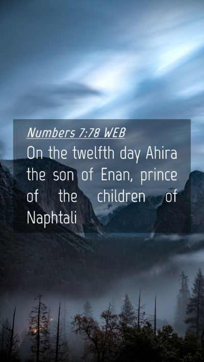 Picture 04 - Numbers 7:78 WEB Mobile Phone Wallpaper - On the twelfth day Ahira the son of Enan, prince - Mobile Bible Verse Wallpaper