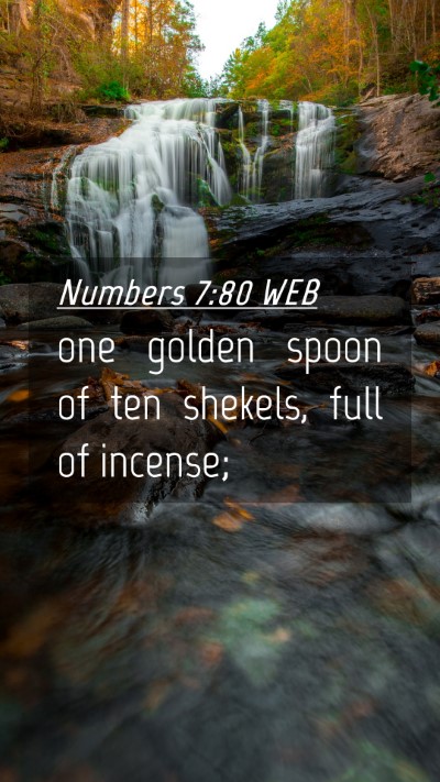 Picture 04 - Numbers 7:80 WEB Mobile Phone Wallpaper - one golden spoon of ten shekels, full of - Mobile Bible Verse Wallpaper