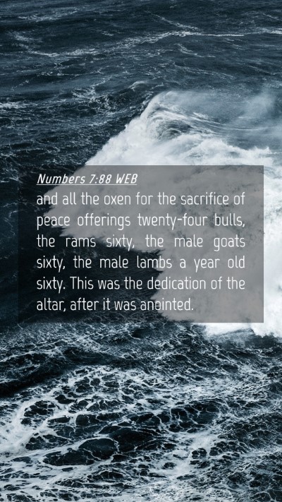Picture 04 - Numbers 7:88 WEB Mobile Phone Wallpaper - and all the oxen for the sacrifice of peace - Mobile Bible Verse Wallpaper