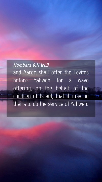 Picture 04 - Numbers 8:11 WEB Mobile Phone Wallpaper - and Aaron shall offer the Levites before Yahweh - Mobile Bible Verse Wallpaper