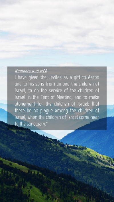 Picture 04 - Numbers 8:19 WEB Mobile Phone Wallpaper - I have given the Levites as a gift to Aaron and - Mobile Bible Verse Wallpaper