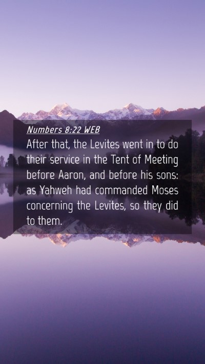Picture 04 - Numbers 8:22 WEB Mobile Phone Wallpaper - After that, the Levites went in to do their - Mobile Bible Verse Wallpaper
