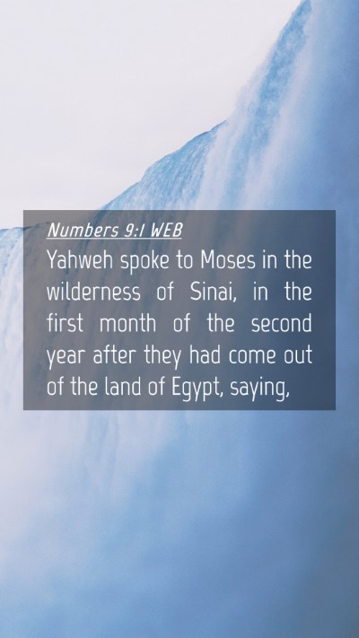 Picture 04 - Numbers 9:1 WEB Mobile Phone Wallpaper - Yahweh spoke to Moses in the wilderness of Sinai, - Mobile Bible Verse Wallpaper