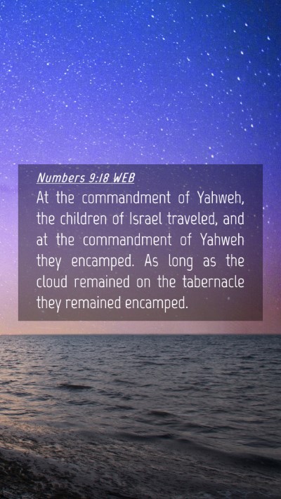 Picture 04 - Numbers 9:18 WEB Mobile Phone Wallpaper - At the commandment of Yahweh, the children of - Mobile Bible Verse Wallpaper