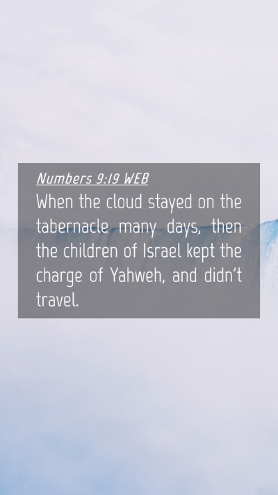 Picture 04 - Numbers 9:19 WEB Mobile Phone Wallpaper - When the cloud stayed on the tabernacle many - Mobile Bible Verse Wallpaper