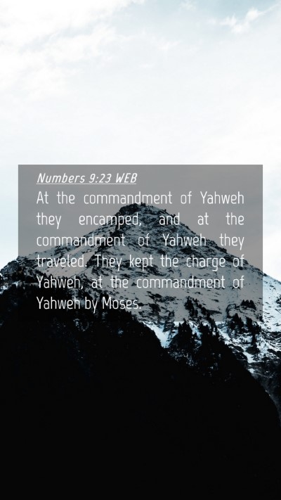 Picture 04 - Numbers 9:23 WEB Mobile Phone Wallpaper - At the commandment of Yahweh they encamped, and - Mobile Bible Verse Wallpaper