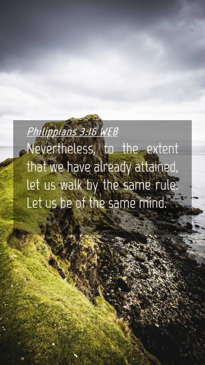 Picture 04 - Philippians 3:16 WEB Mobile Phone Wallpaper - Nevertheless, to the extent that we have already - Mobile Bible Verse Wallpaper