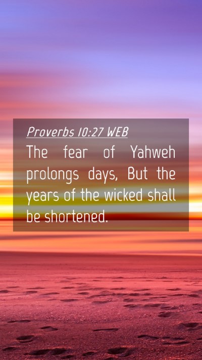 Picture 04 - Proverbs 10:27 WEB Mobile Phone Wallpaper - The fear of Yahweh prolongs days, But the years - Mobile Bible Verse Wallpaper