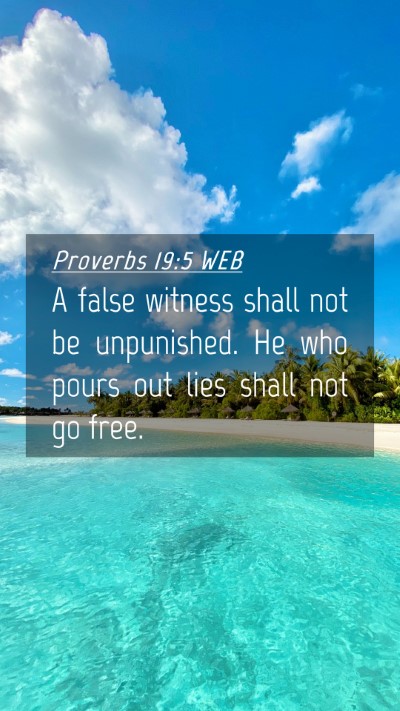 Picture 04 - Proverbs 19:5 WEB Mobile Phone Wallpaper - A false witness shall not be unpunished. He who - Mobile Bible Verse Wallpaper