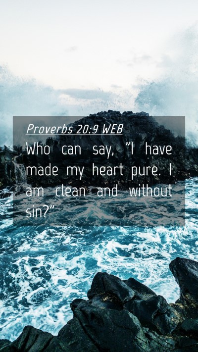 Picture 04 - Proverbs 20:9 WEB Mobile Phone Wallpaper - Who can say, 