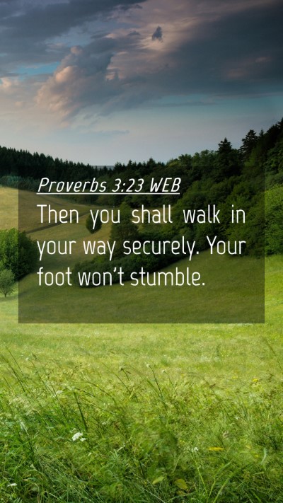 Picture 04 - Proverbs 3:23 WEB Mobile Phone Wallpaper - Then you shall walk in your way securely. Your - Mobile Bible Verse Wallpaper