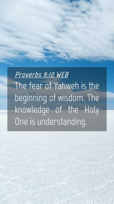 Picture 04 - Proverbs 9:10 WEB Mobile Phone Wallpaper - The fear of Yahweh is the beginning of wisdom. - Mobile Bible Verse Wallpaper