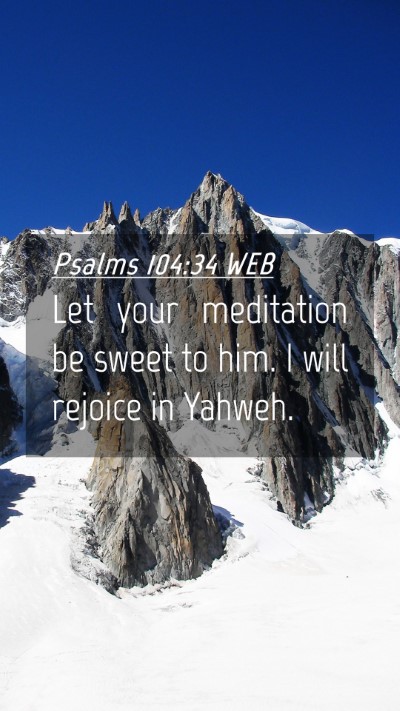 Picture 04 - Psalms 104:34 WEB Mobile Phone Wallpaper - Let your meditation be sweet to him. I will - Mobile Bible Verse Wallpaper